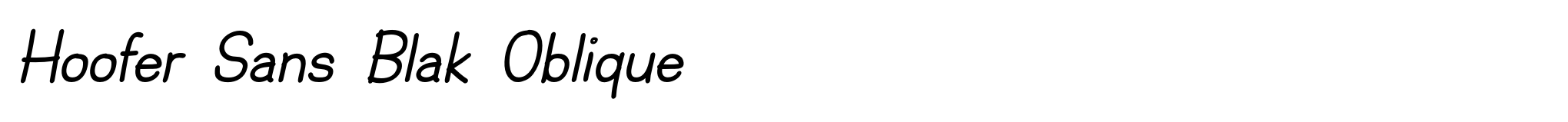 Hoofer Sans Blak Oblique image